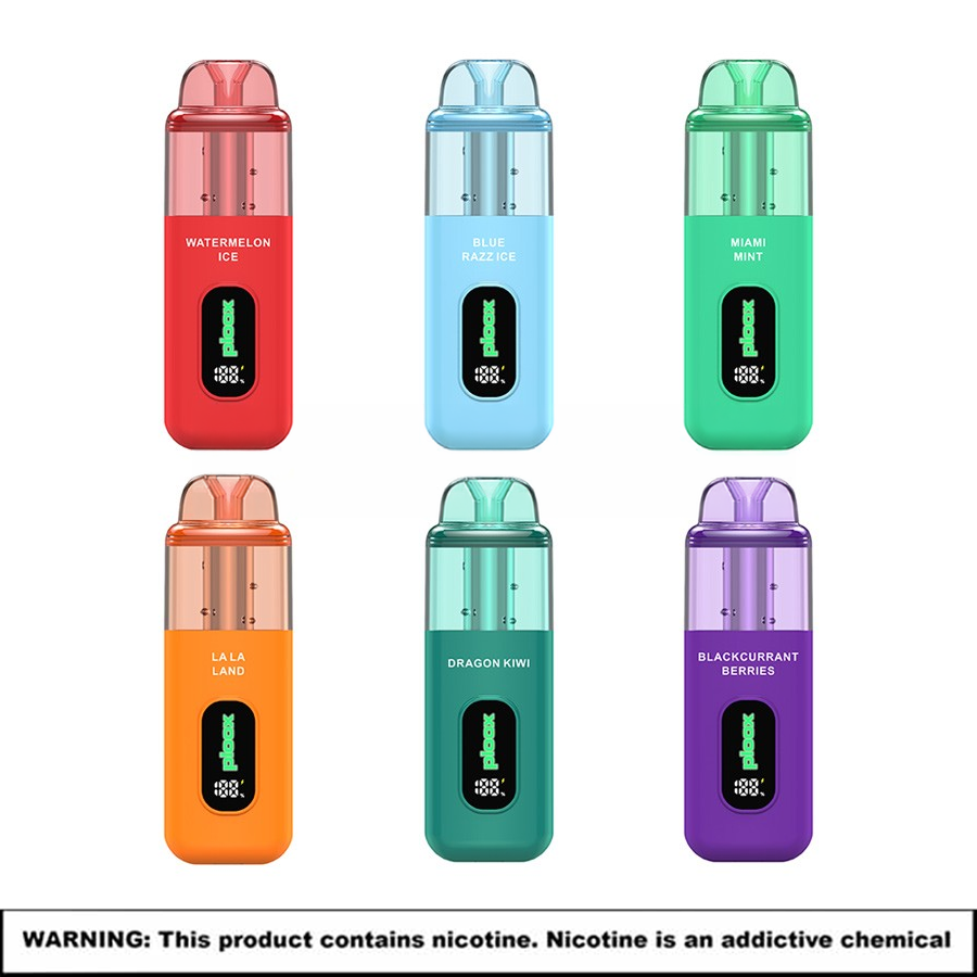 Ploox XS Portable Hookah Disposables (Built In USA) | 5mg | 25000 Puffs | 5 Count Display product image
